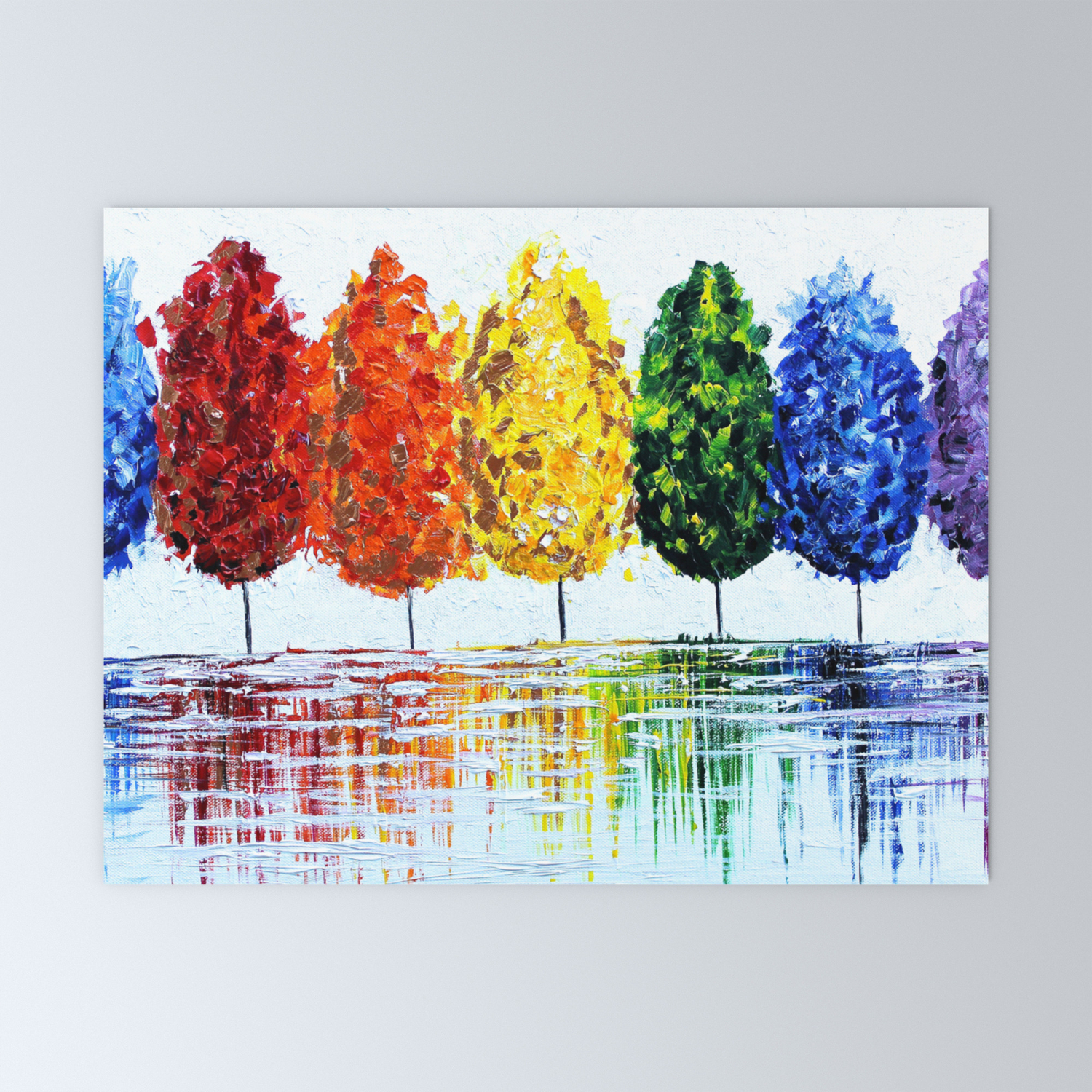 Rainbow Trees Mini Art Print By Lindsaymonica Society6
