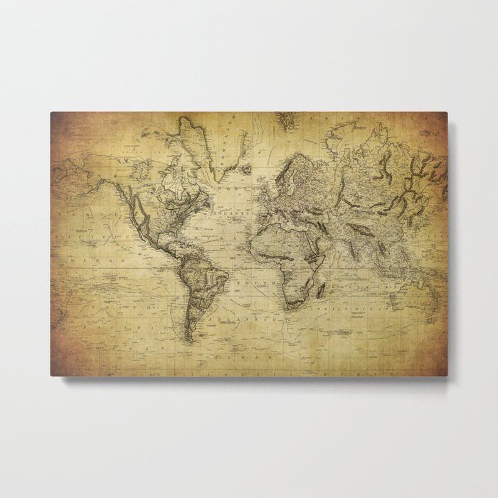 World Map 1814 Metal Print