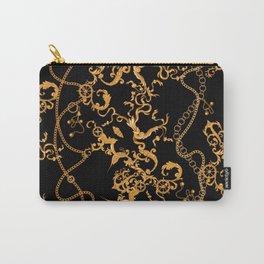 Baroque pattern with golden chains fishes and anchors Carry-All Pouch