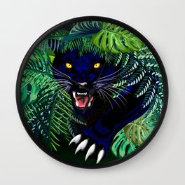 Black Panther Jungle Spirit Wall Clock