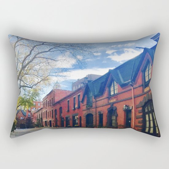 STOP For Brooklyn Heights Brownstone Red Brick Love Rectangular Pillow
