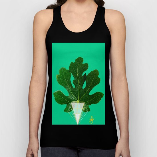 Fig Leaf Diamond Christmas Tree Unisex Tank Top