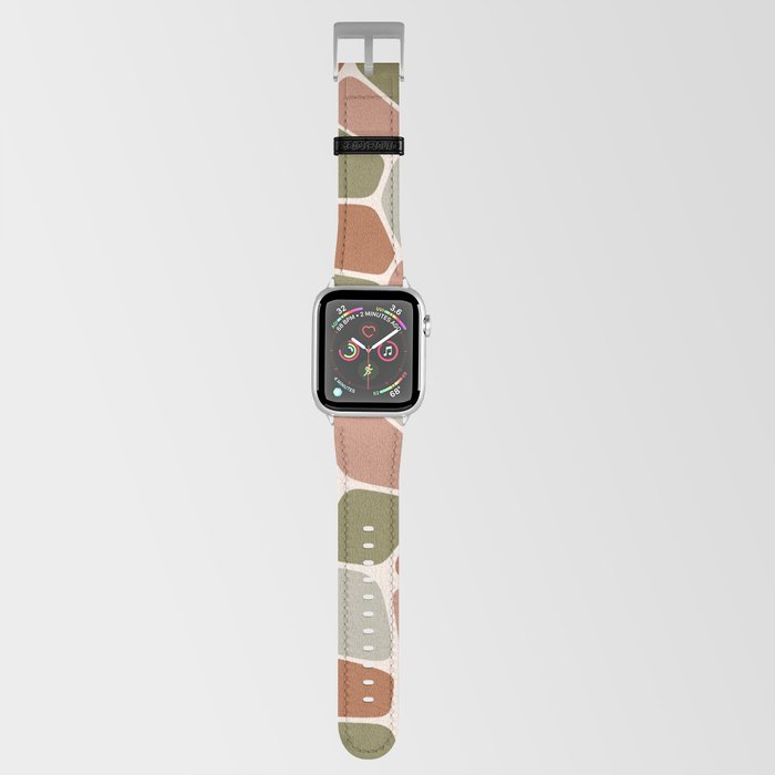 Abstract Shapes 206 in Retro Tones Apple Watch Band