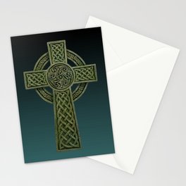 Celtic Cross Black Blue Stationery Cards