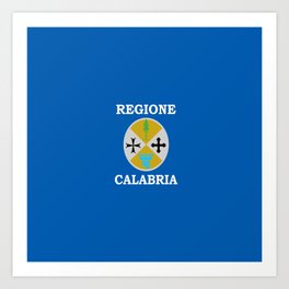 Flag of calabria Art Print