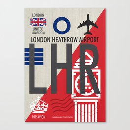 London LHR Airport Code Canvas Print