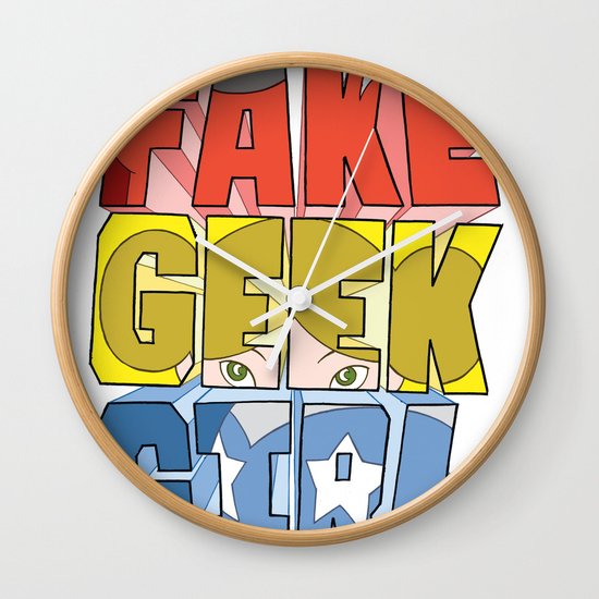 FAKE GEEK GIRL Wall Clock