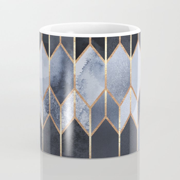 Art Deco Fancy Blue Coffee Mug by Elisabeth Fredriksson