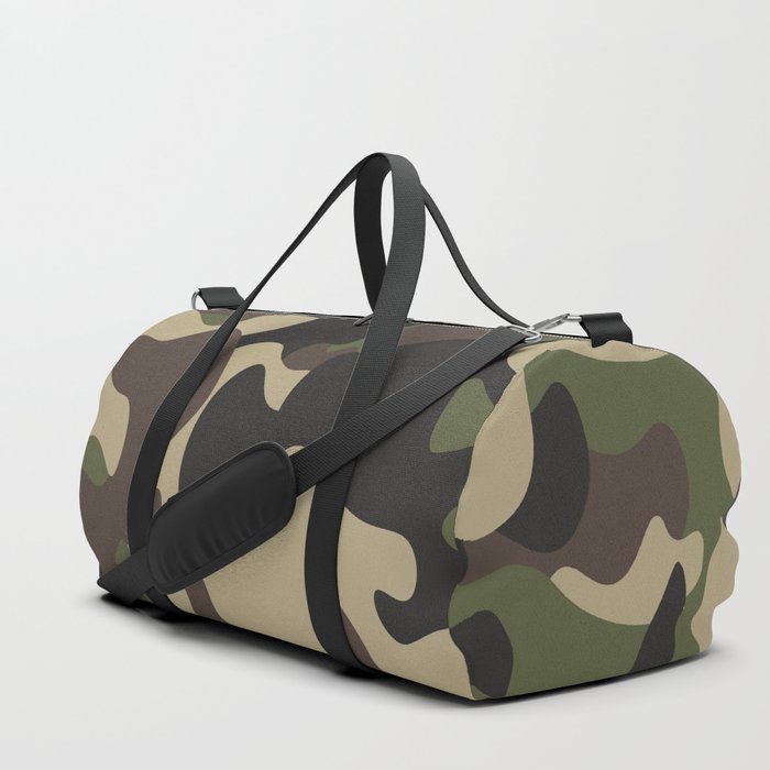 vintage military camouflage Duffle Bag