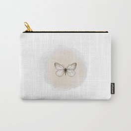 Hand-Drawn Butterfly and Brush Stroke Carry-All Pouch