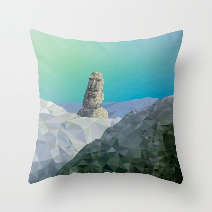 This is Not Easter Island Throw Pillow