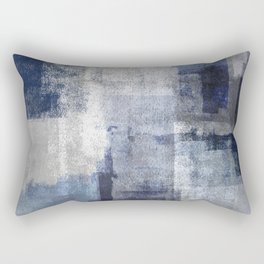Surfaces 7 | Blue on Gray Rectangular Pillow