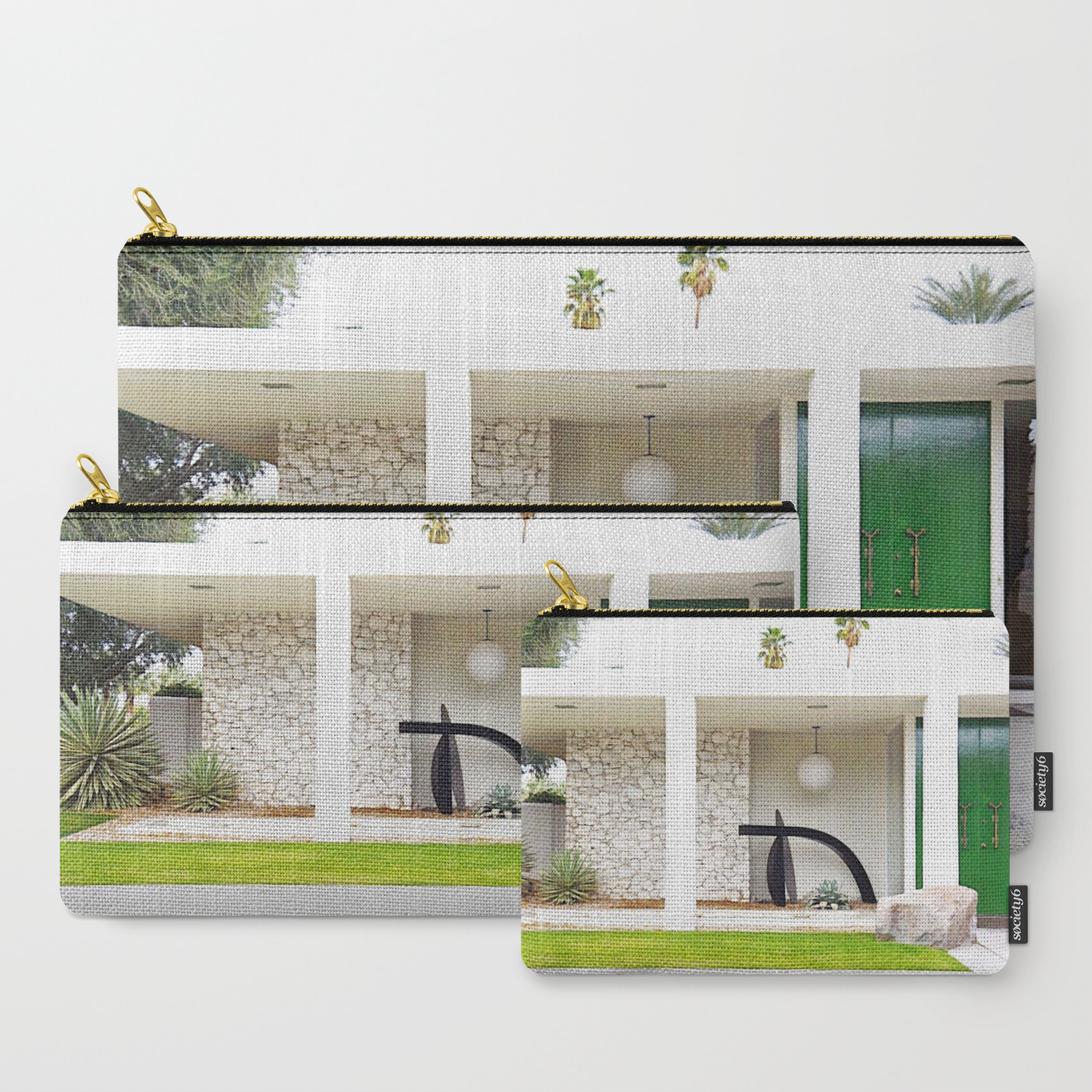 Kelly Green Door Palm Springs Carry All Pouch By Struktrstudios