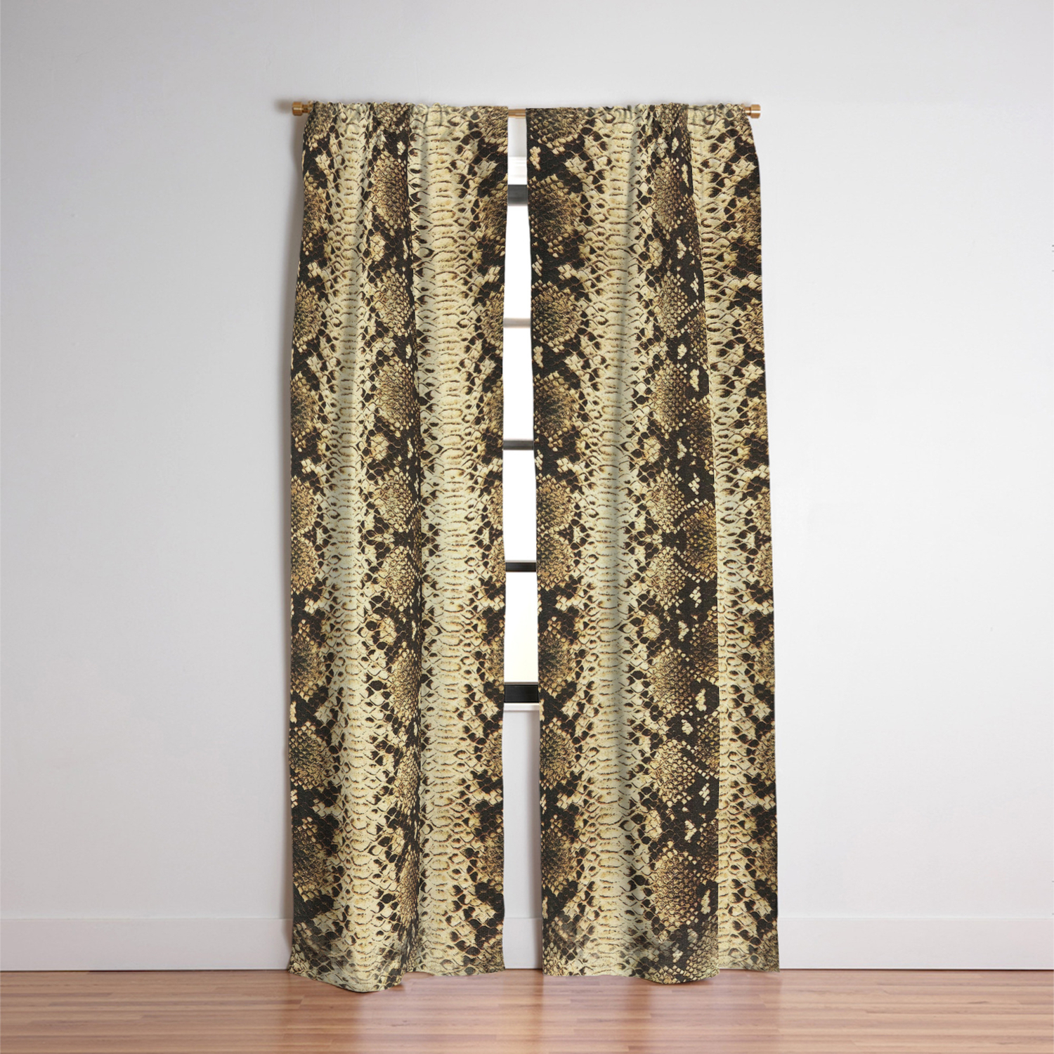 Snake Skin Tan Blackout Curtain By Histrionicole Society6