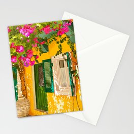Living in the Sunshine. Always. | Summer Exotic Travel Architecture | Italy Sicily Boho Buildings Stationery Card