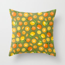 Citrus fruits Throw Pillow
