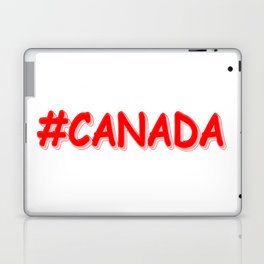 "#CANADA" Cute Expression Design. Buy Now Laptop Skin
