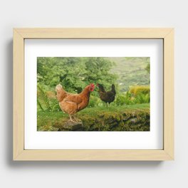 Rooster Morning in Ireland Recessed Framed Print