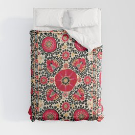 Shakhrisyabz Suzani Uzbek Embroidery Print Comforter