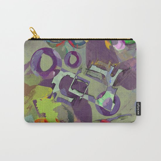 Living In A Purple Dream - Abstract, eclectic, random, purple. lilac, pastel artwork Carry-All Pouch