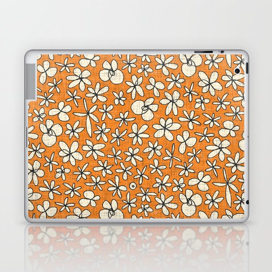 garland flowers orange Laptop & iPad Skin