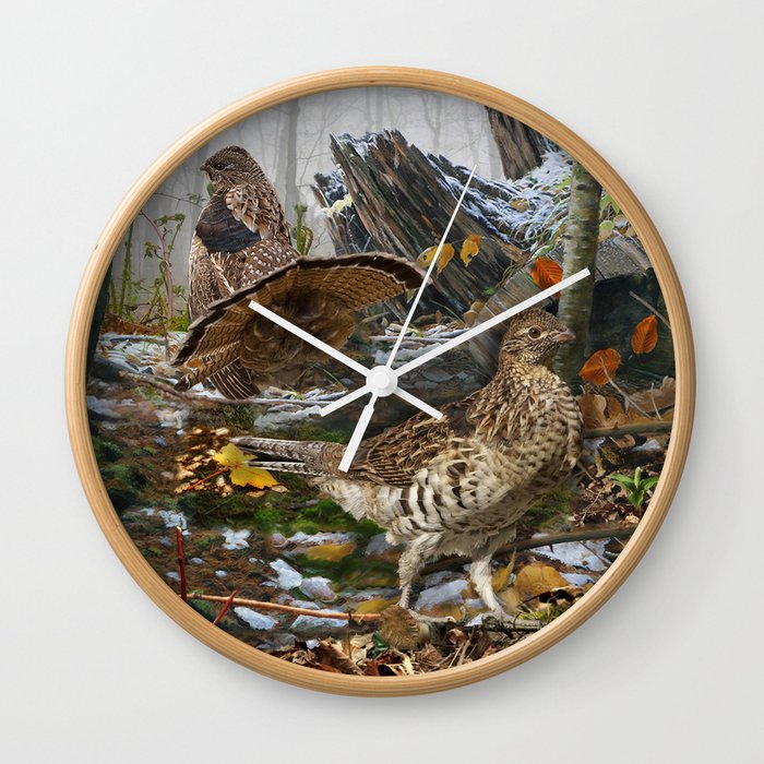 Ruffed Grouse Wall Clock