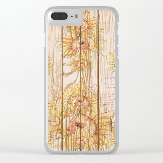 Vintage Sunflowers #9 Clear iPhone Case