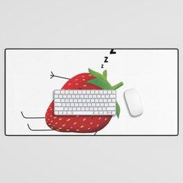 Strawberry sleeping Desk Mat