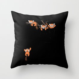 Pocket Red Panda Bears Throw Pillow