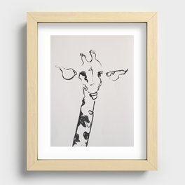 Giraffe Recessed Framed Print