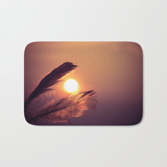 Sunset Feathers Bath Mat