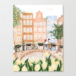 Amsterdam in the Spring Canvas Print