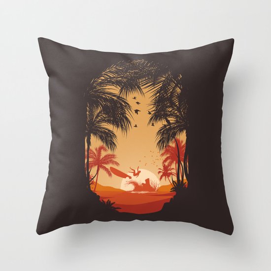Summertime Madness Throw Pillow