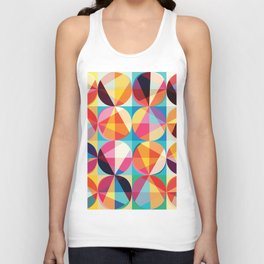 Beautiful colors Geometry, geometric abstract triangles circles squares Tank Top