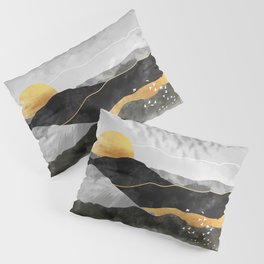 Gold and Grey Peaks Pillow Sham