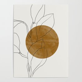 Line Art Home Plant Poster
