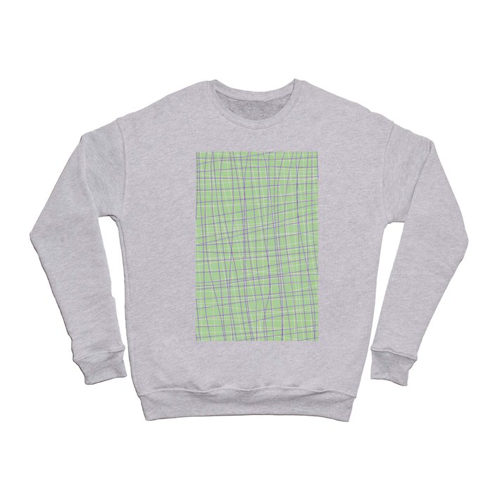 Grid Glitch Green Crewneck Sweatshirt