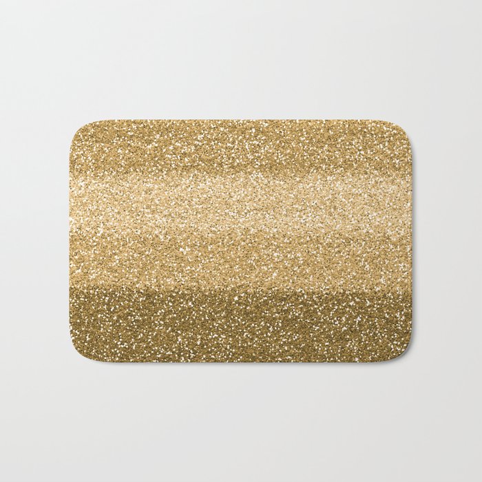 Glitter Glittery Copper Bronze Gold Bath Mat By Naturemagick