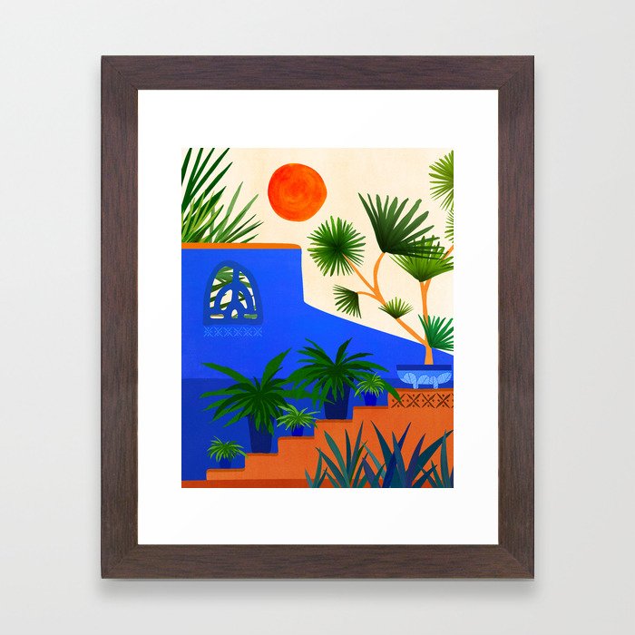 Southwest Desert Garden Landscape Framed Art Print