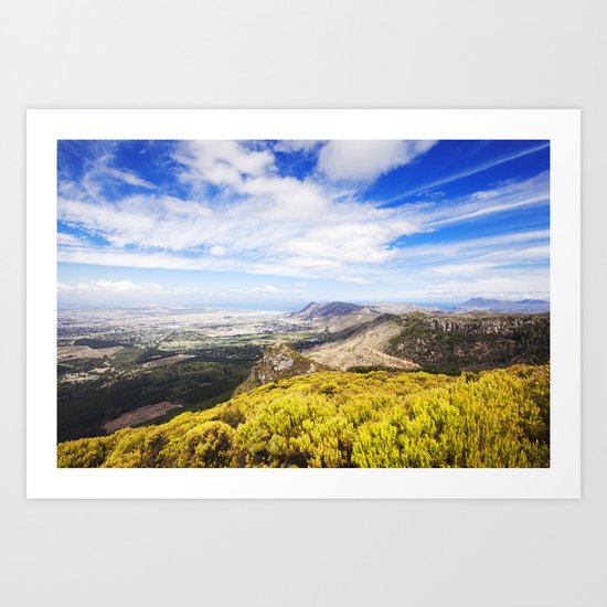 View of Silvermine and False Bay Art Print
