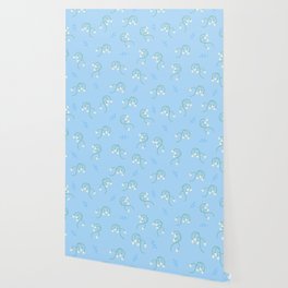 Fresh Lily of the Valley Pattern Wallpaper