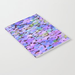 Squares Confetti Rainbow Mosaic Lavender Blue Notebook