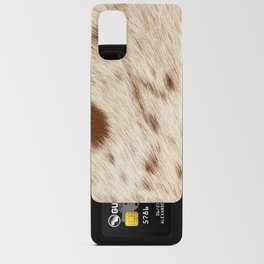 Brown Cowhide, Cow Skin Print Pattern Modern Cowhide Faux Leather Android Card Case