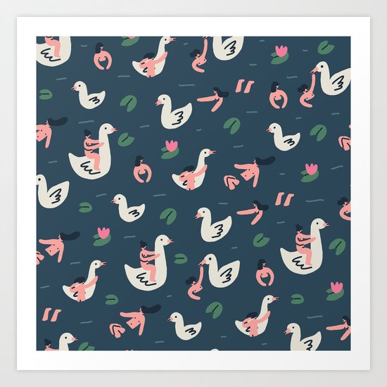 Swan Lake Art Print