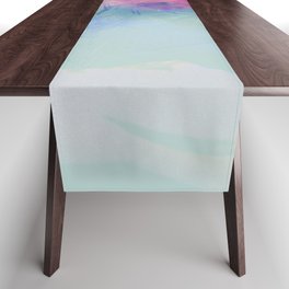 Inky Rainbow Flow - Modern Alcohol Ink Table Runner