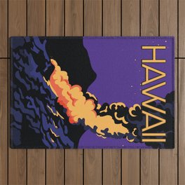 Hawaii Vintage vacation print. Outdoor Rug