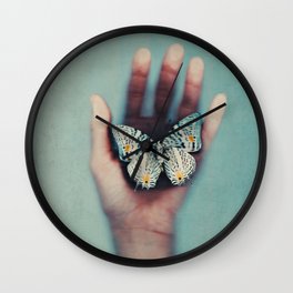 Catch (butterfly scanography) Wall Clock