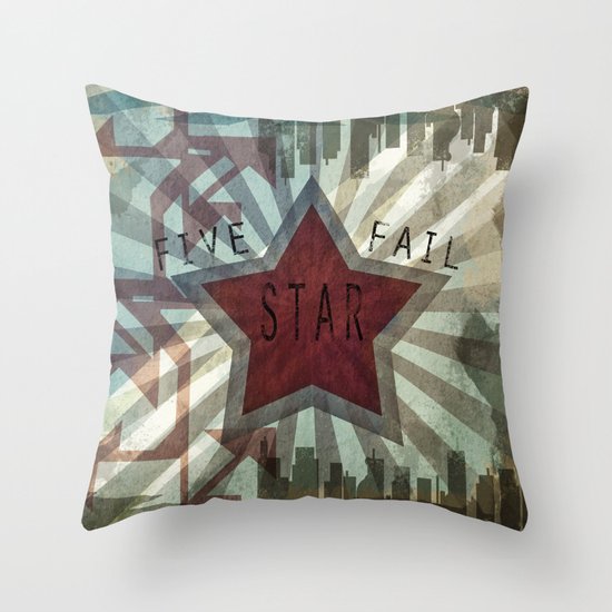 Five Star Fail. Throw Pillow