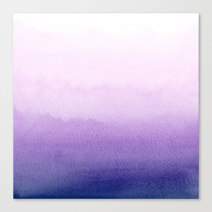 Scandinavian Watercolor Purple Gradient Canvas Print by Created By Kat ...