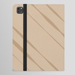 Dark beige stripes on beige iPad Folio Case